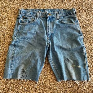 Custom carhartt jean shorts